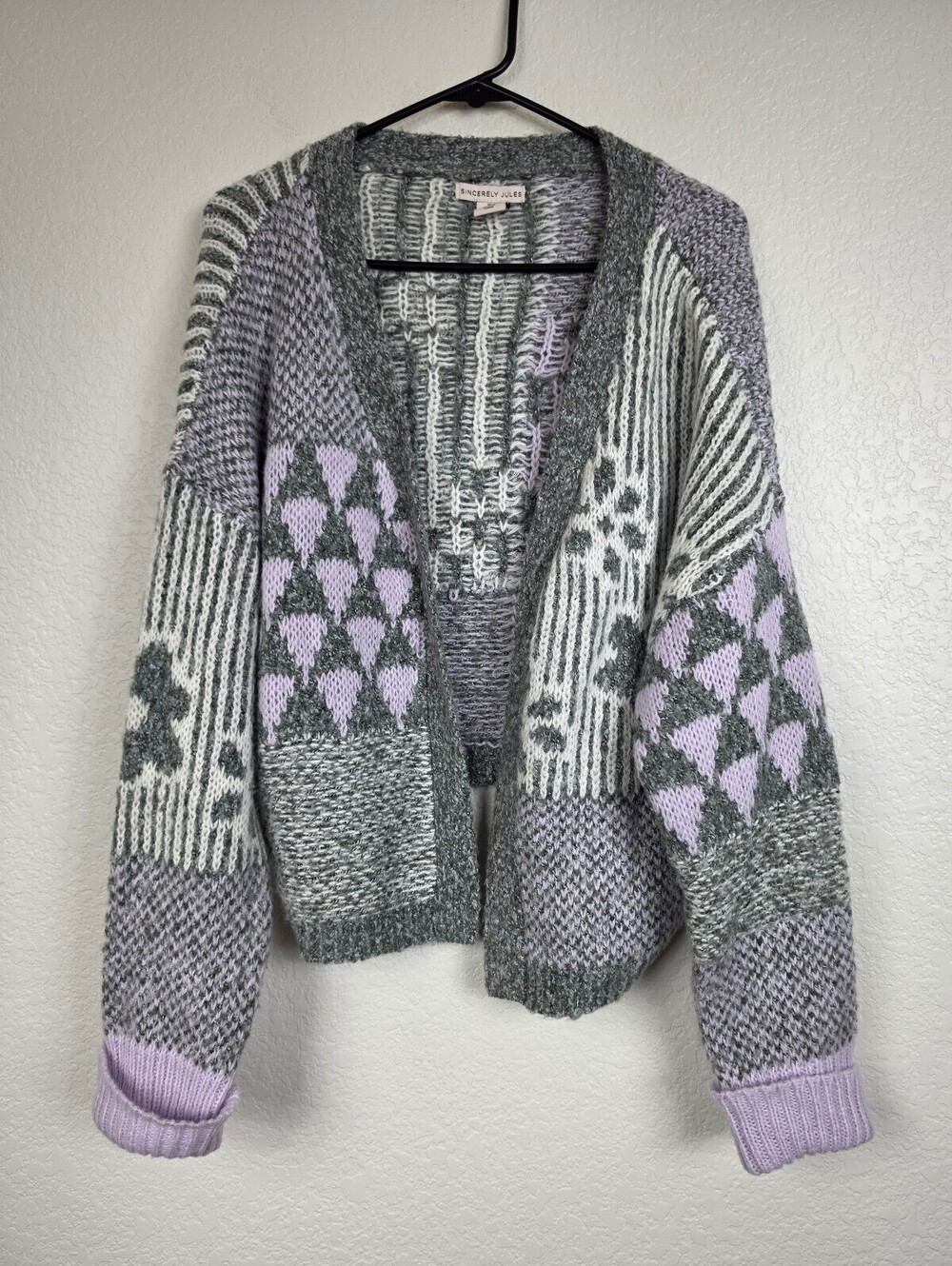 Anthropologie Sincerely Jules Patterned Cardigan Sweater